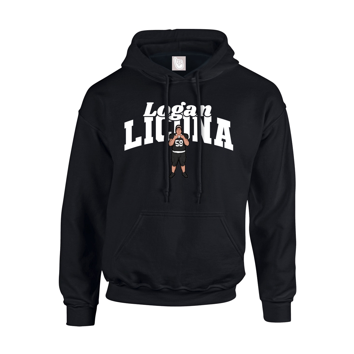 Youth Hoodie — Signature Arch in Black