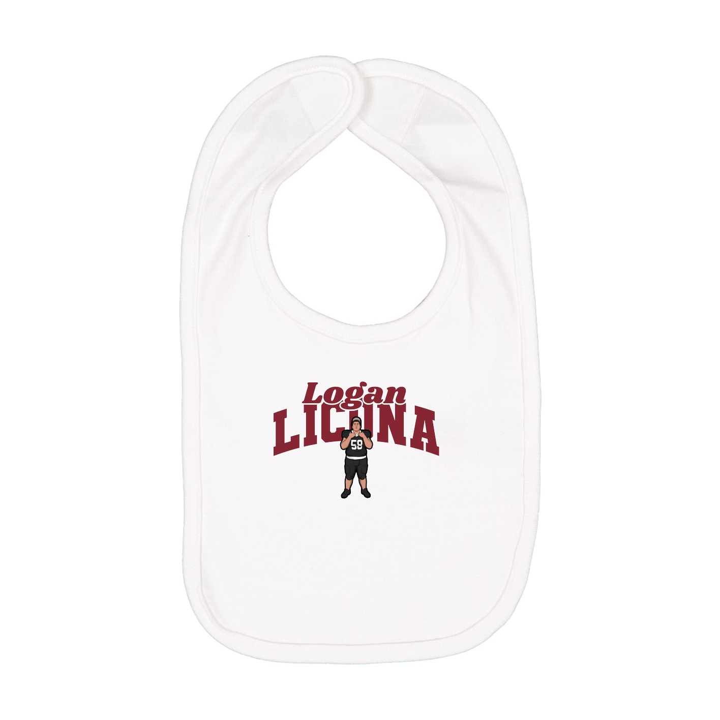 Infant Bib — Signature Arch in White