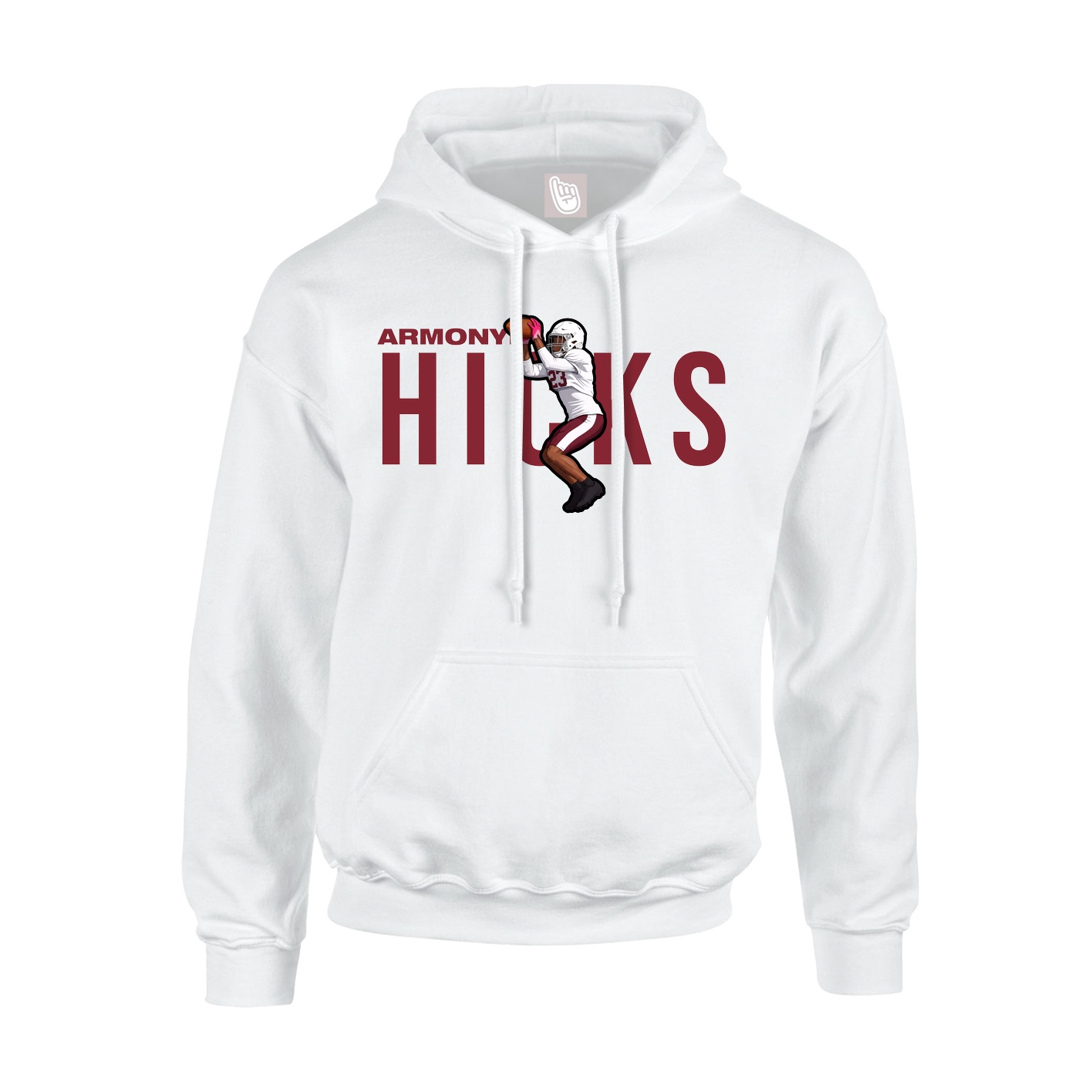 Youth Hoodie — Player Name in White