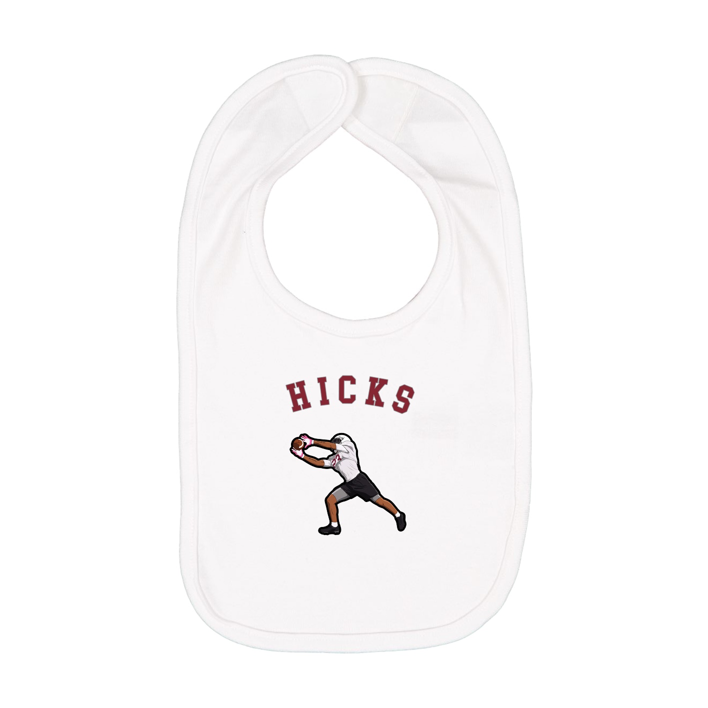 Infant Bib — Shirsey Arch in White