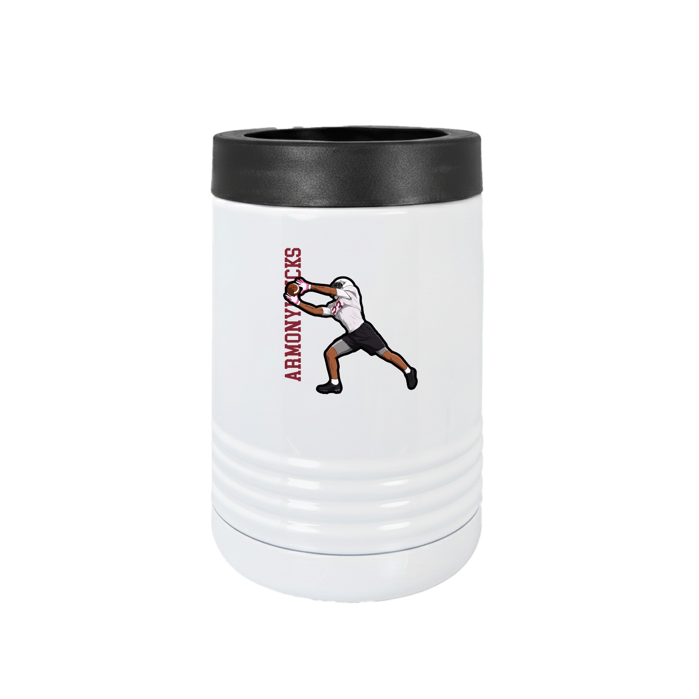 Beverage Holder — Name Vertical in White