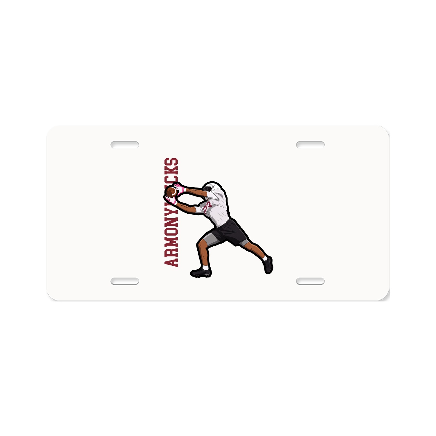 License Plate — Name Vertical in Classic