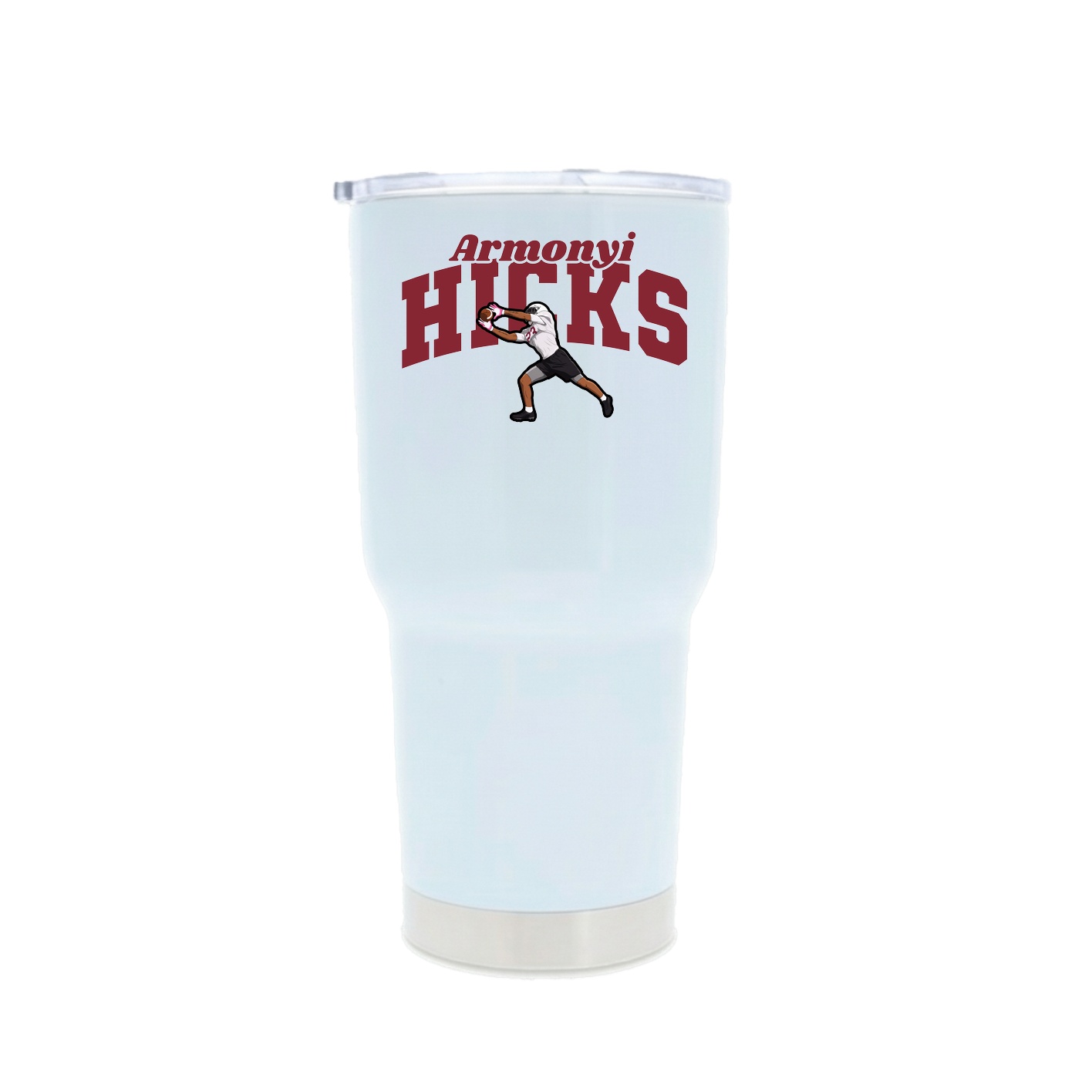 30oz Stainless Steel Tumbler — Signature Arch in White