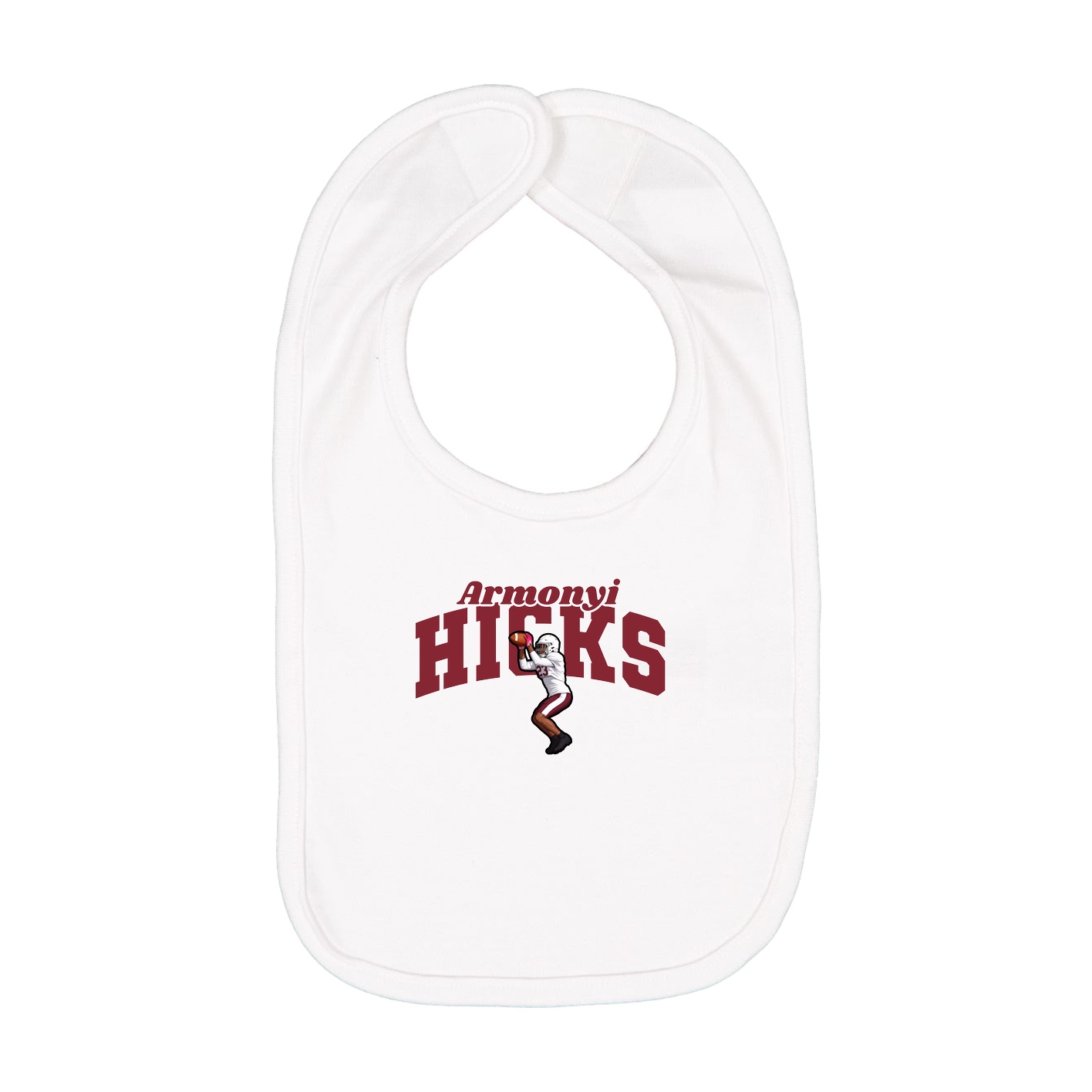 Infant Bib — Signature Arch in White