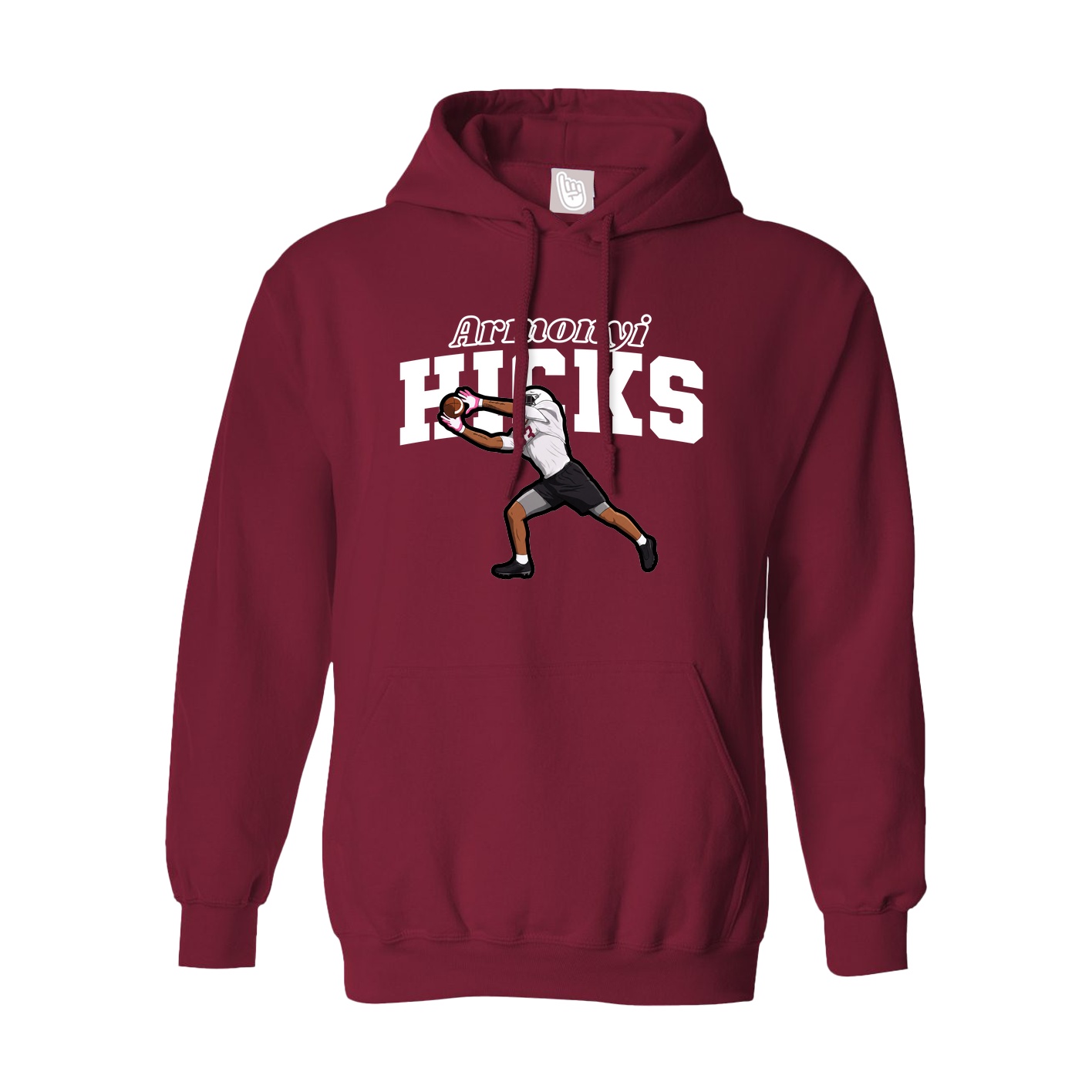 Hoodie — Name Arch in Cardinal