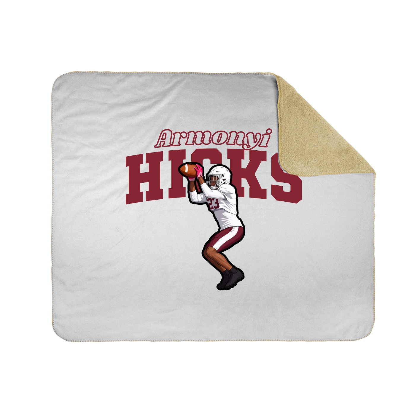 Throw Blanket — Name Arch in White