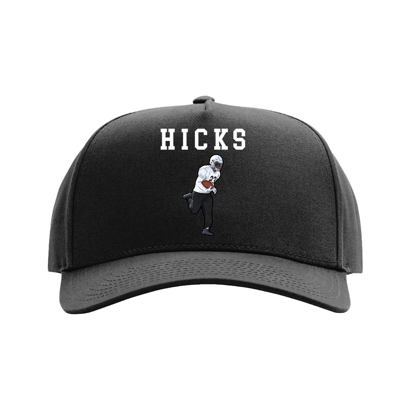 Full Fabric Five-Panel Champ Cap — Shirsey in Black