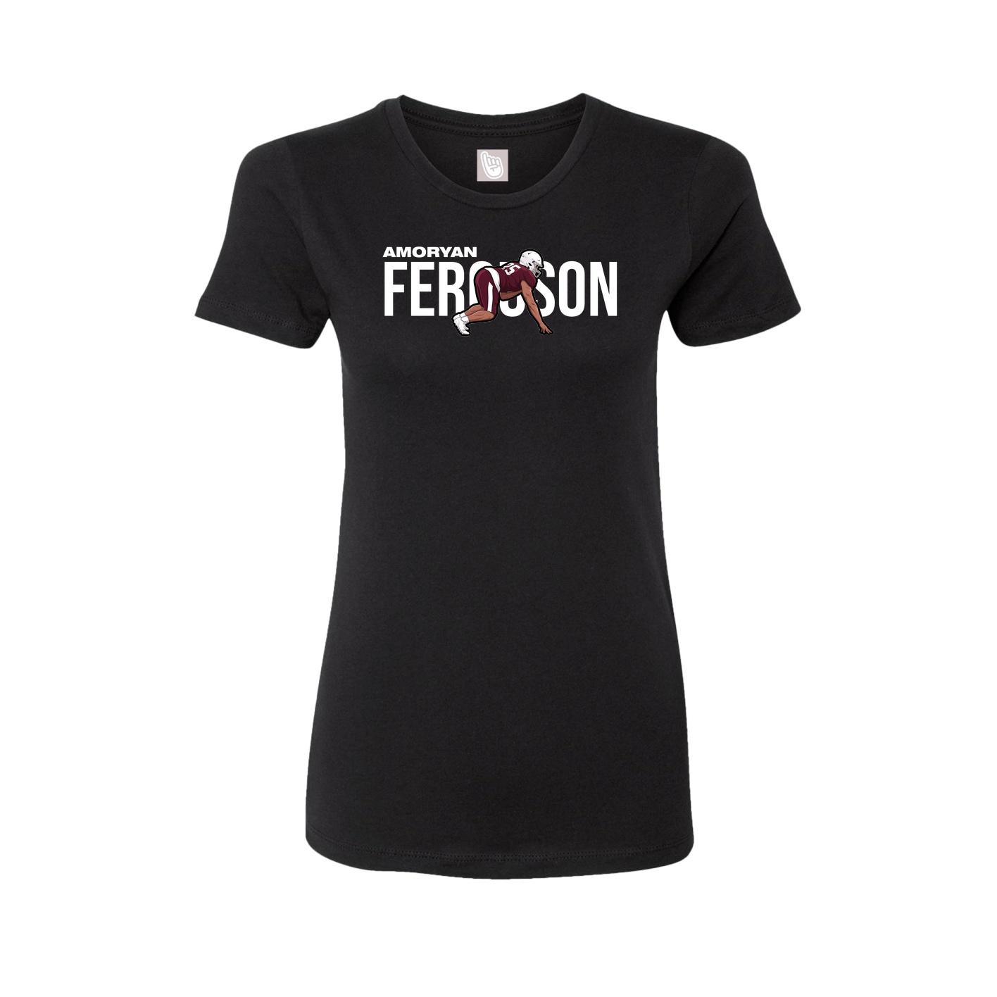 Fitted Women's Tee — Player Name in Black