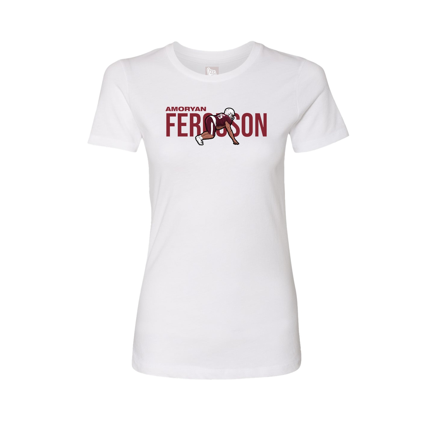 Fitted Women's Tee — Player Name in White