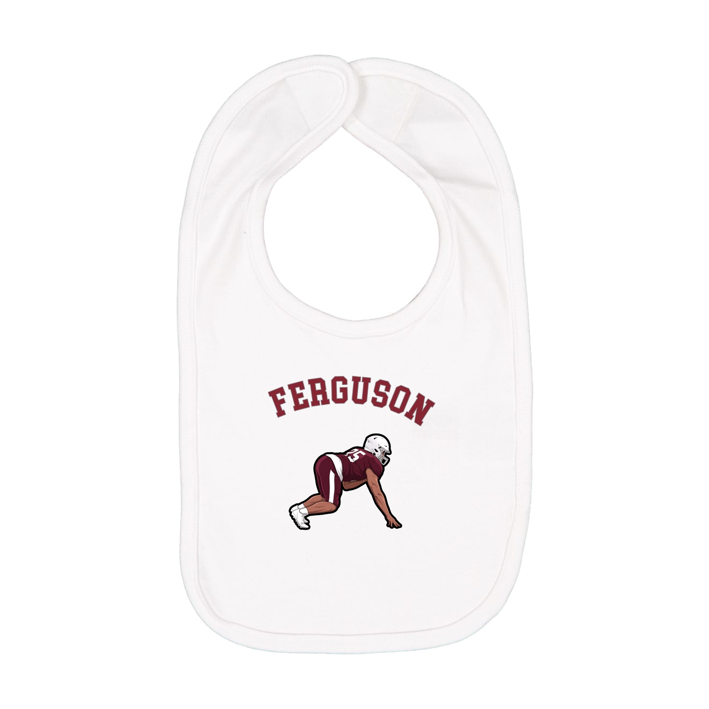 Infant Bib — Shirsey Arch in White