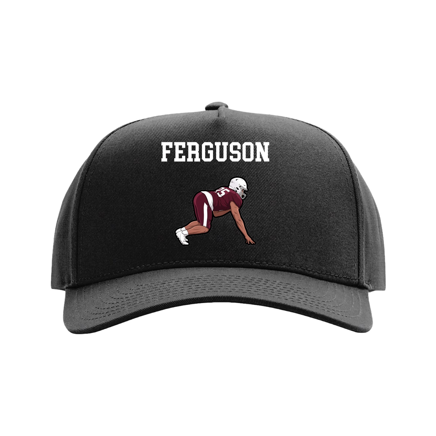 Full Fabric Five-Panel Champ Cap — Shirsey in Black