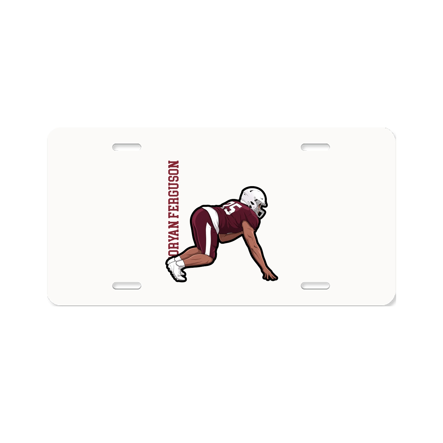 License Plate — Name Vertical in Classic