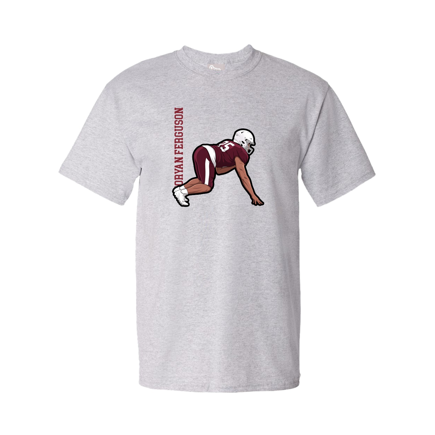 Tee — Name Vertical in Grey