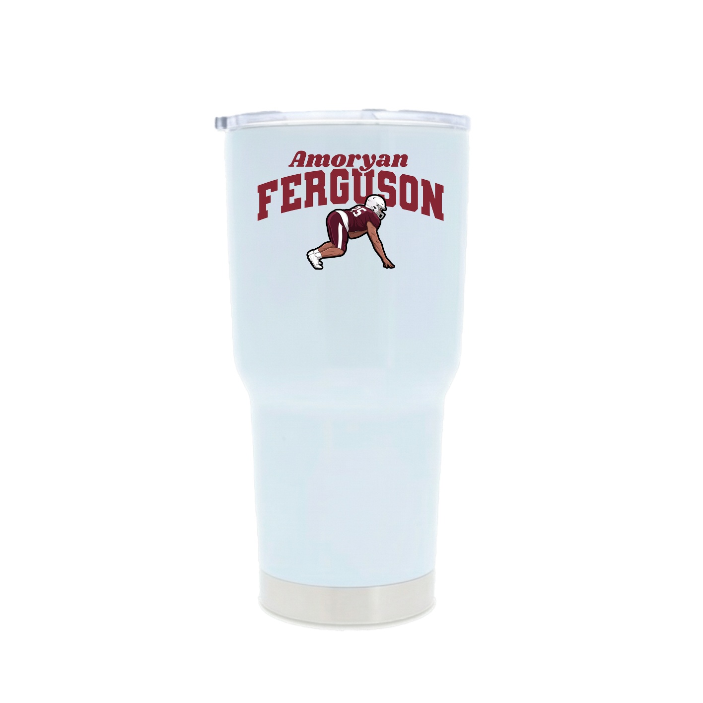 30oz Stainless Steel Tumbler — Signature Arch in White