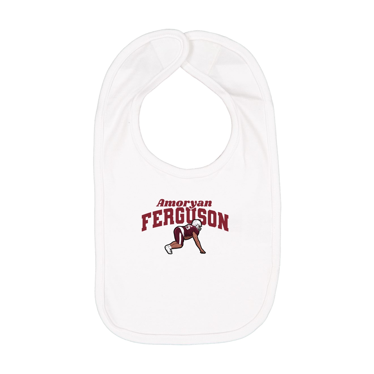 Infant Bib — Signature Arch in White