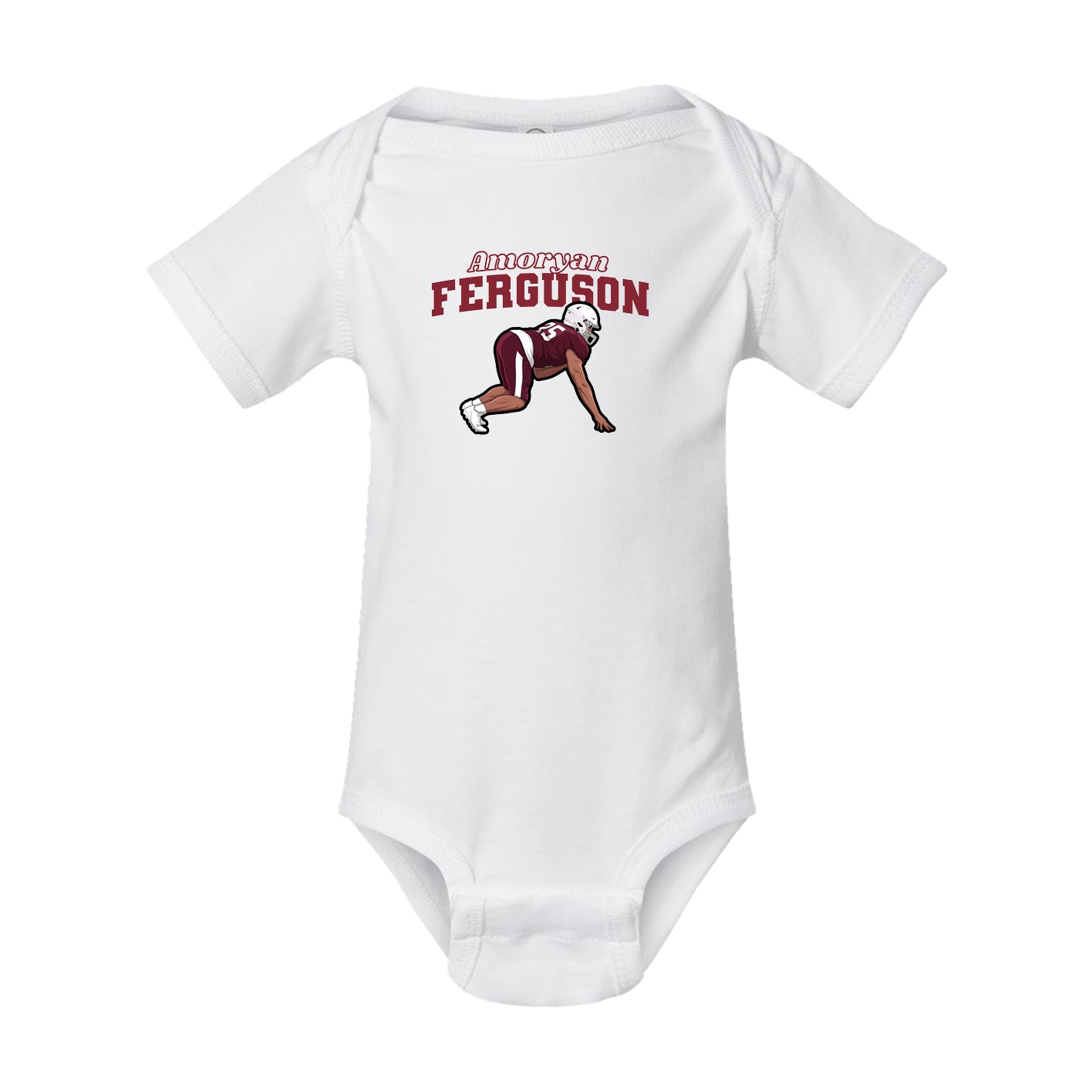 Baby Onesie — Name Arch in White