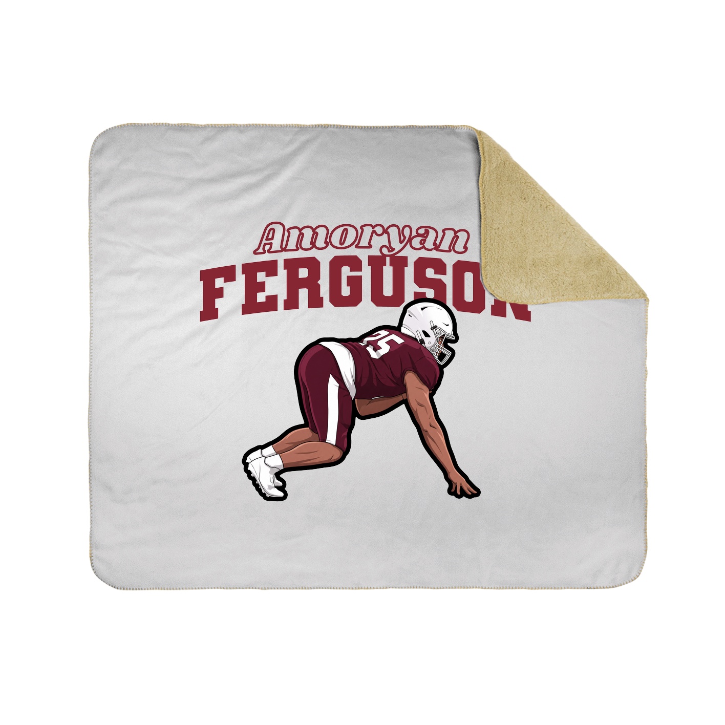 Throw Blanket — Name Arch in White
