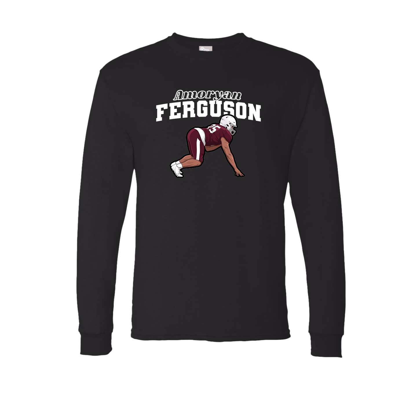Long Sleeve Tee — Name Arch in Black