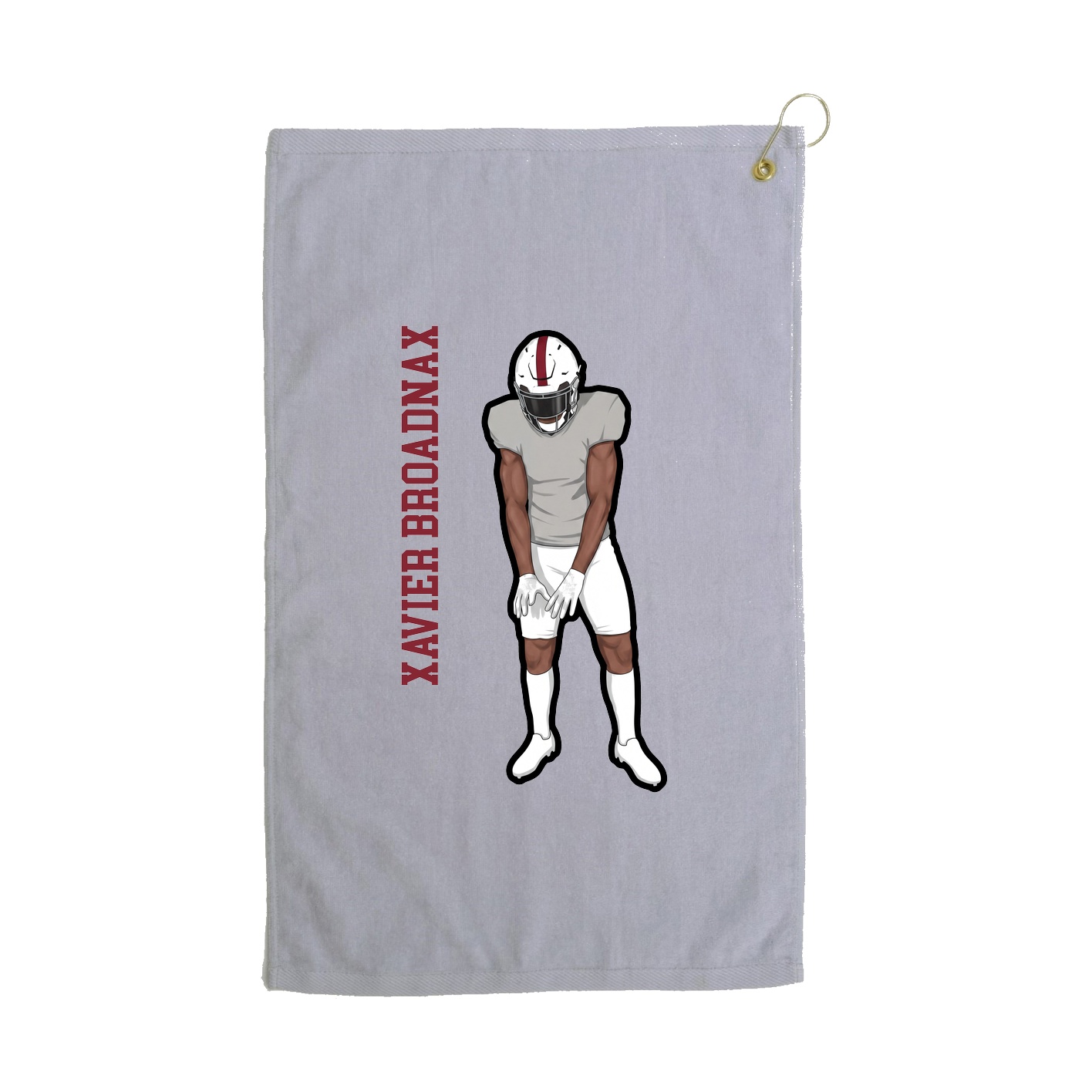 Golf Towel — Name Vertical in Grey