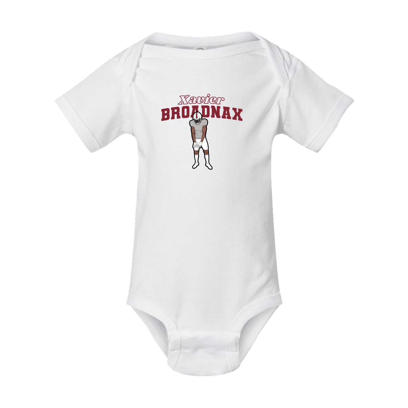 Baby Onesie — Name Arch in White