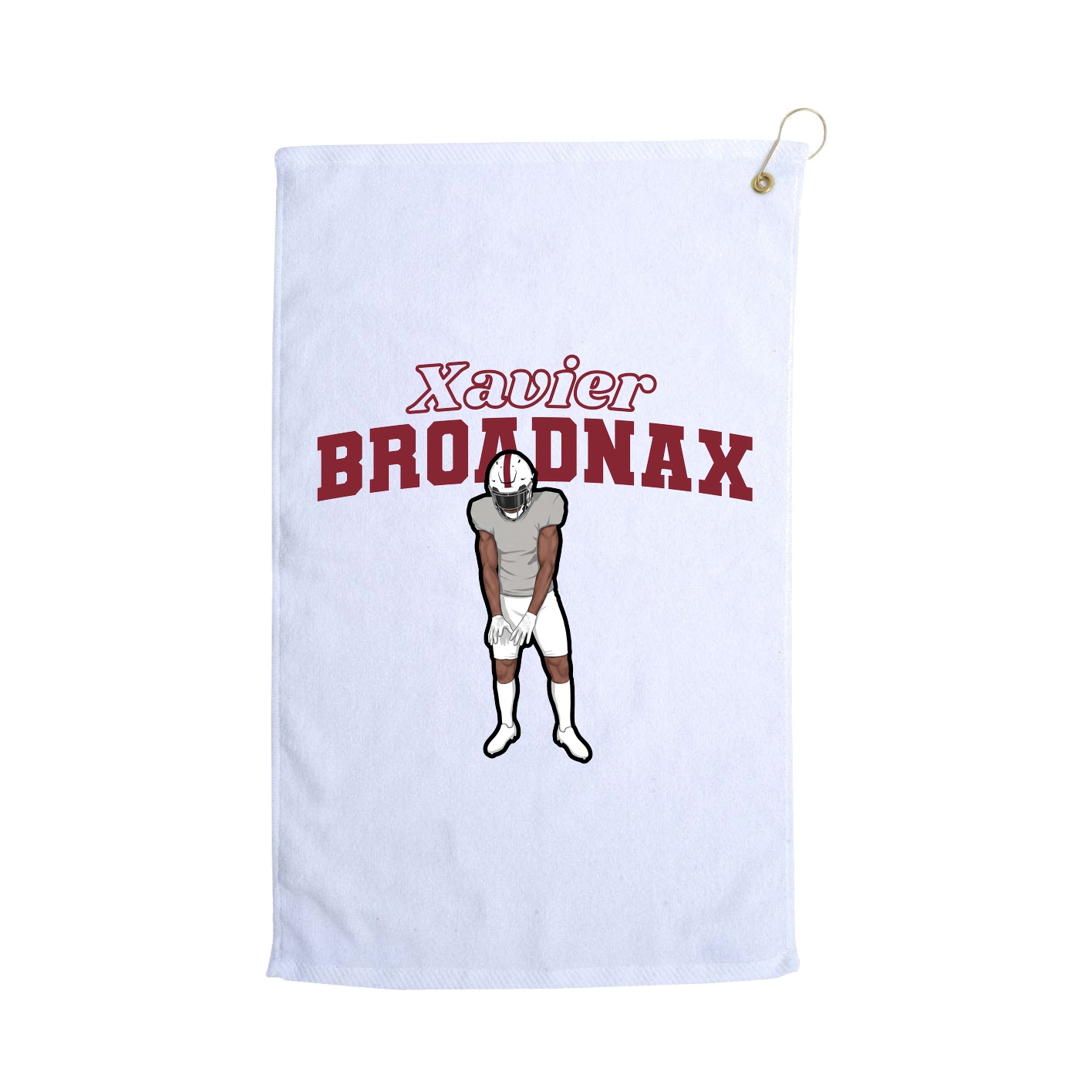 Golf Towel — Name Arch in White
