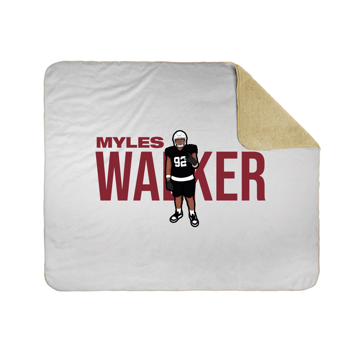 Throw Blanket — Player Name in White