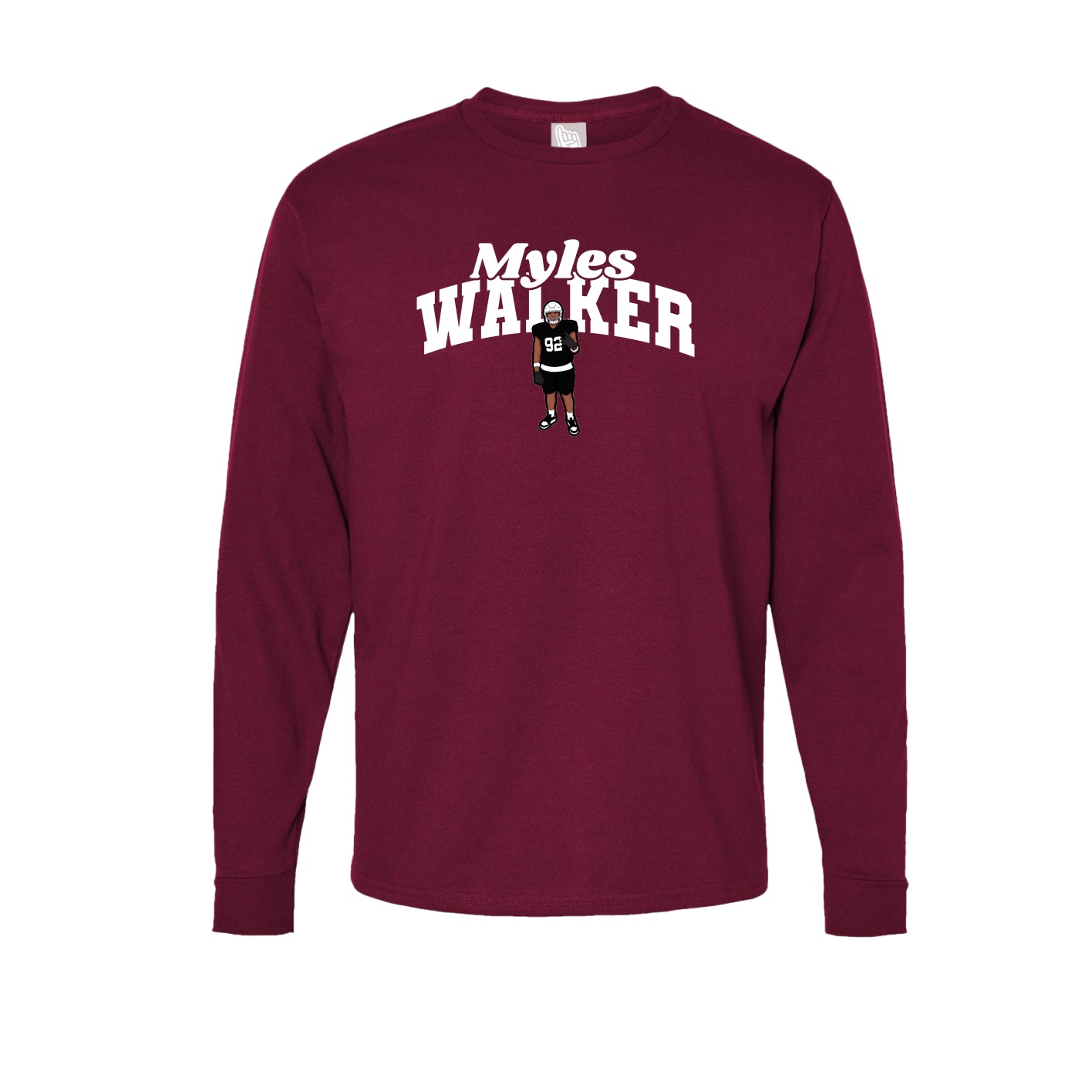 Long Sleeve Tee — Signature Arch in Cardinal