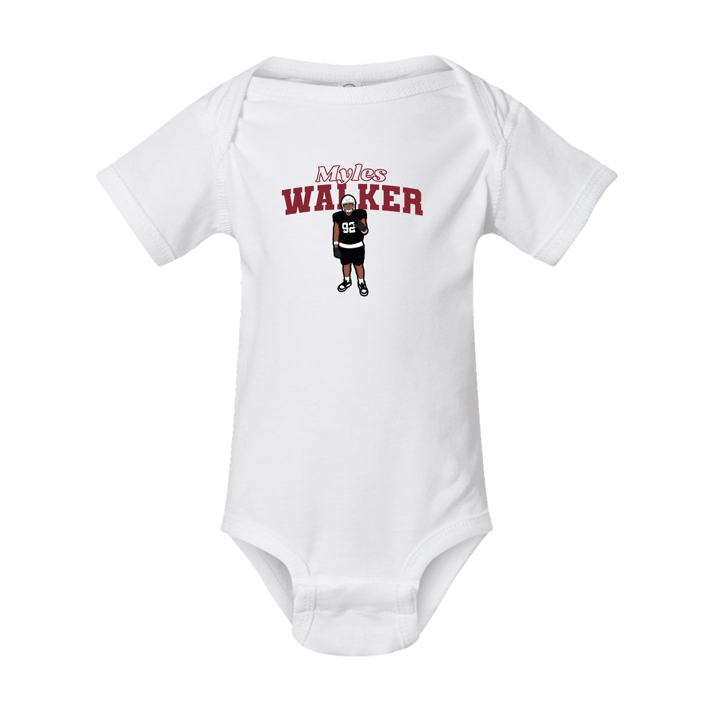 Baby Onesie — Name Arch in White