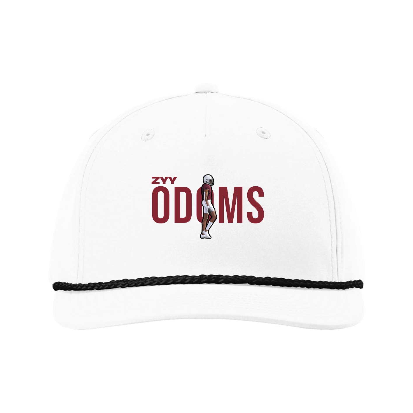 Five-Panel Classic Rope Cap — Player Name in White