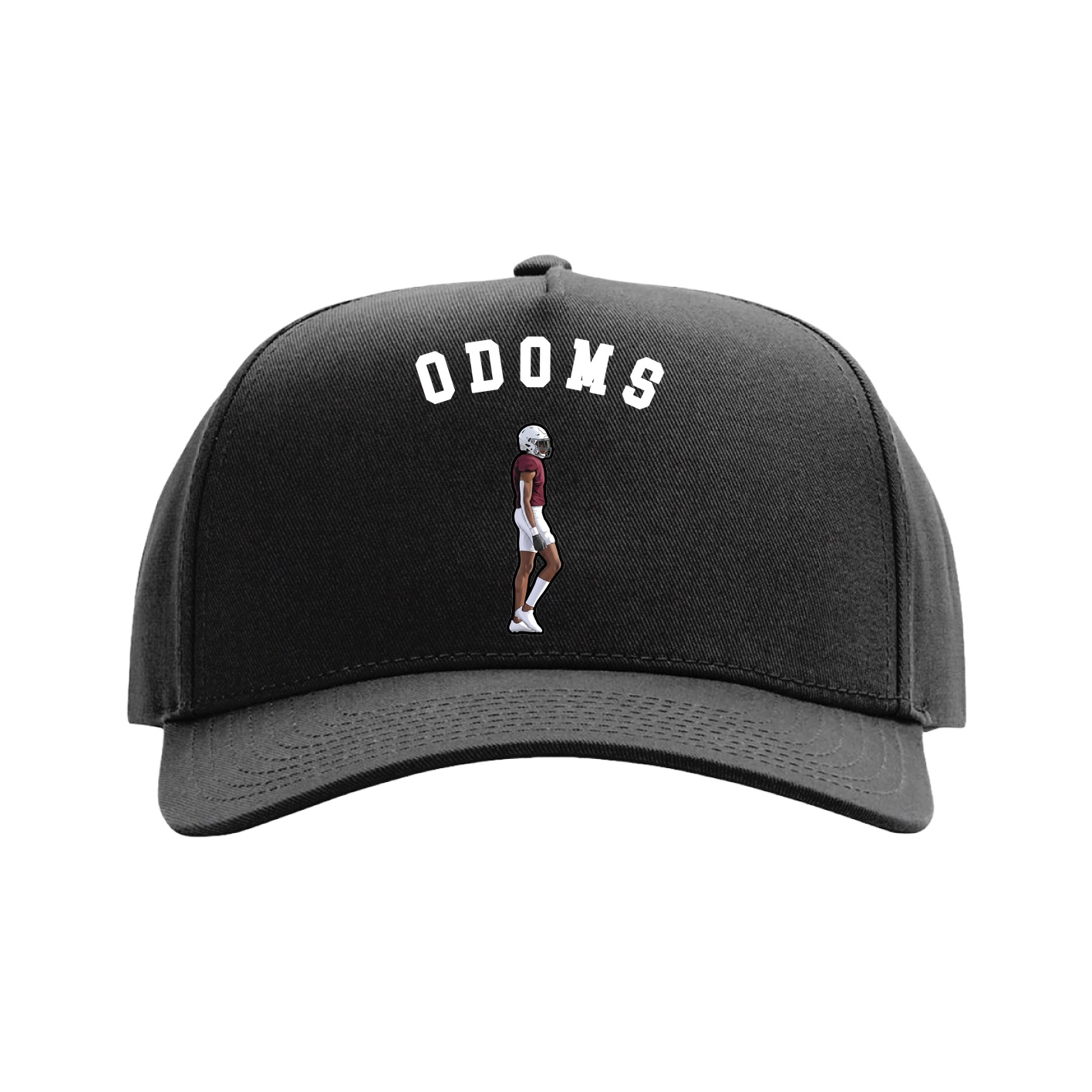 Full Fabric Five-Panel Champ Cap — Shirsey Arch in Black