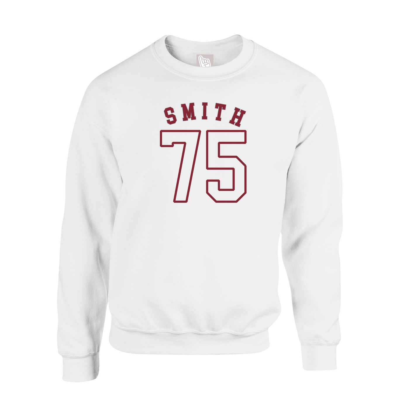 Fleece Crew — Shirsey Arch in White