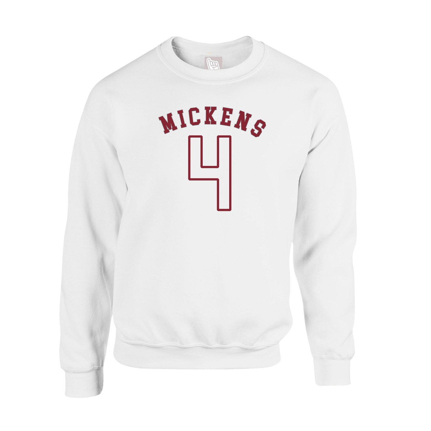 Fleece Crew — Shirsey Arch in White