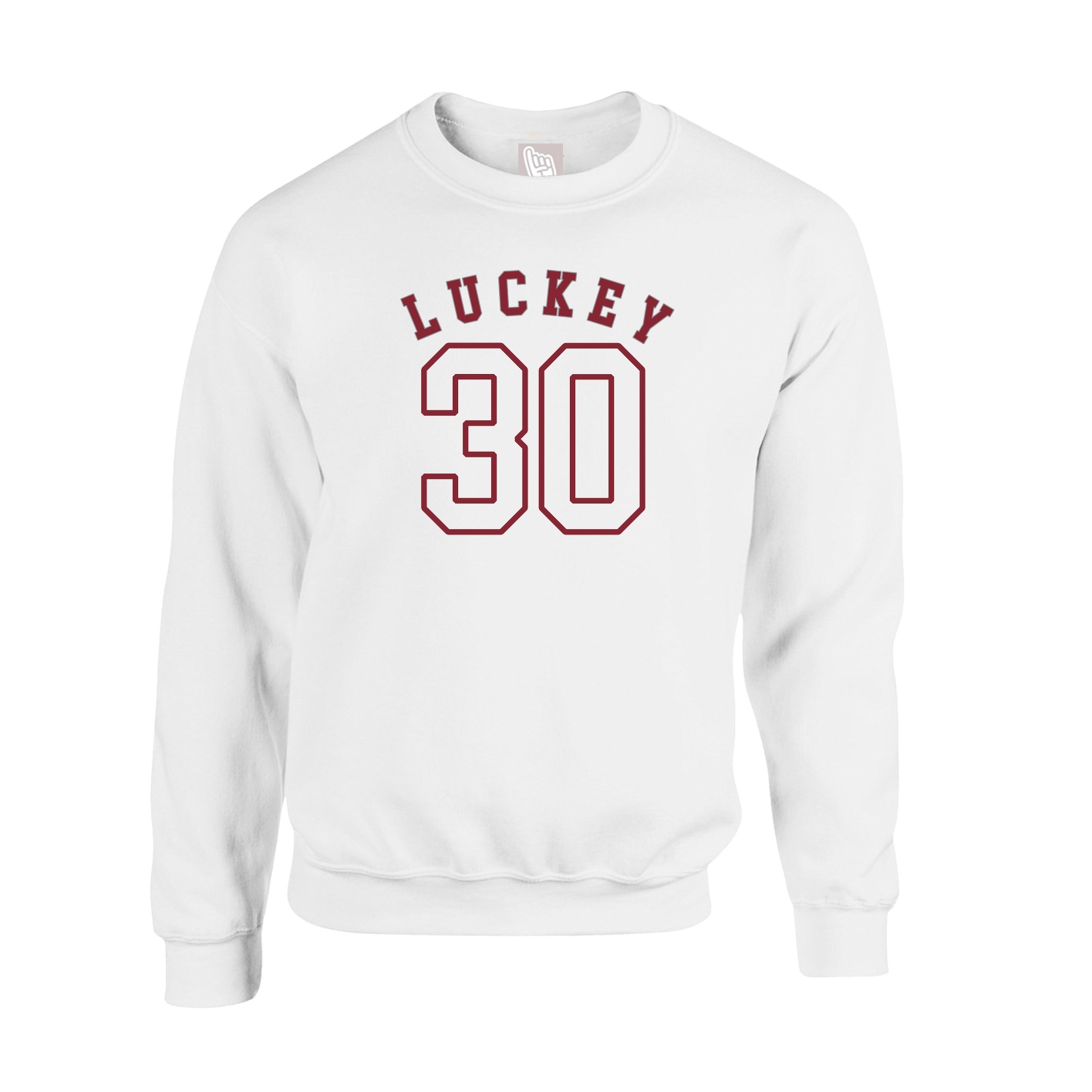 Fleece Crew — Shirsey Arch in White