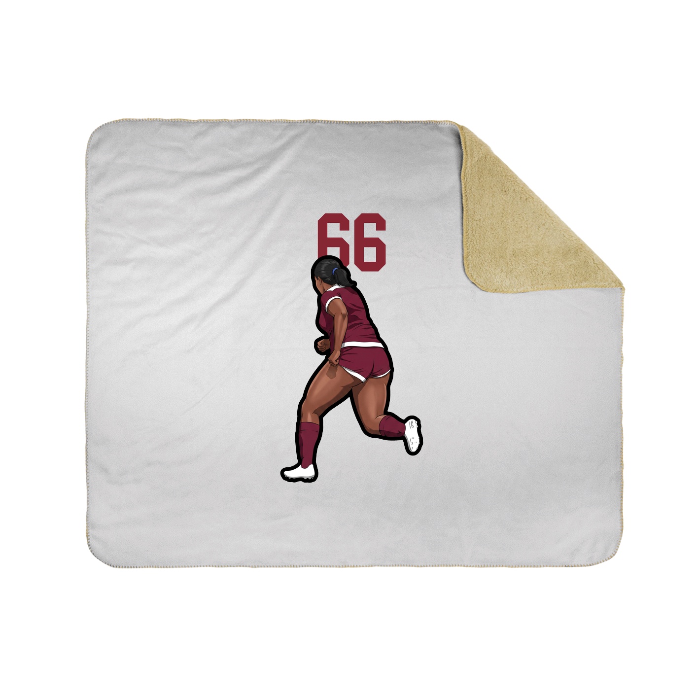 Throw Blanket — Number Top in White