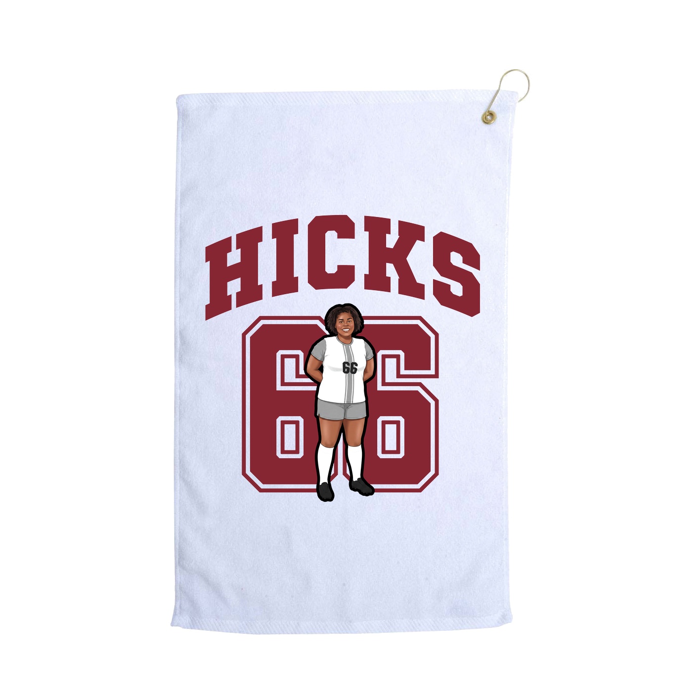 Golf Towel — Number in White