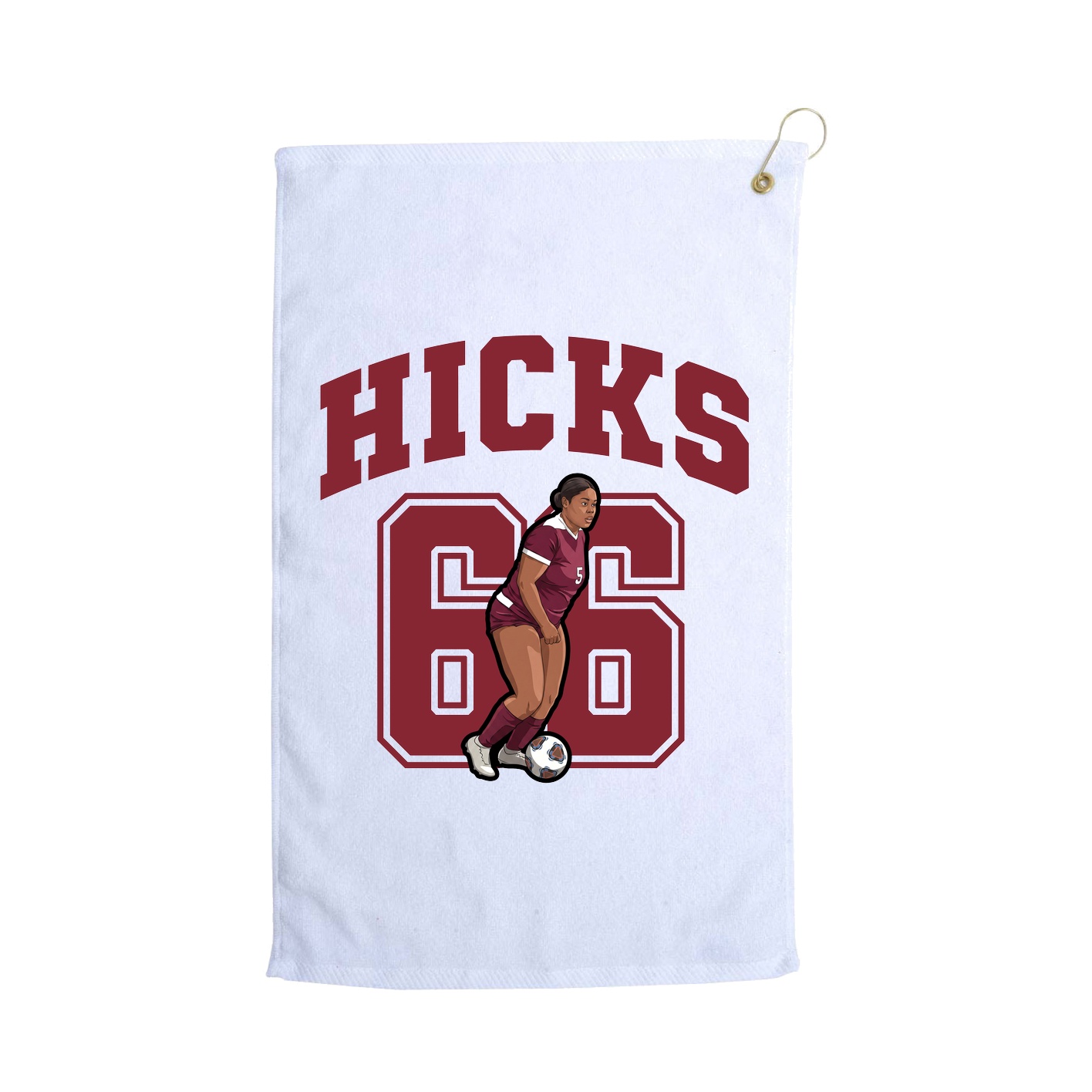 Golf Towel — Number in White