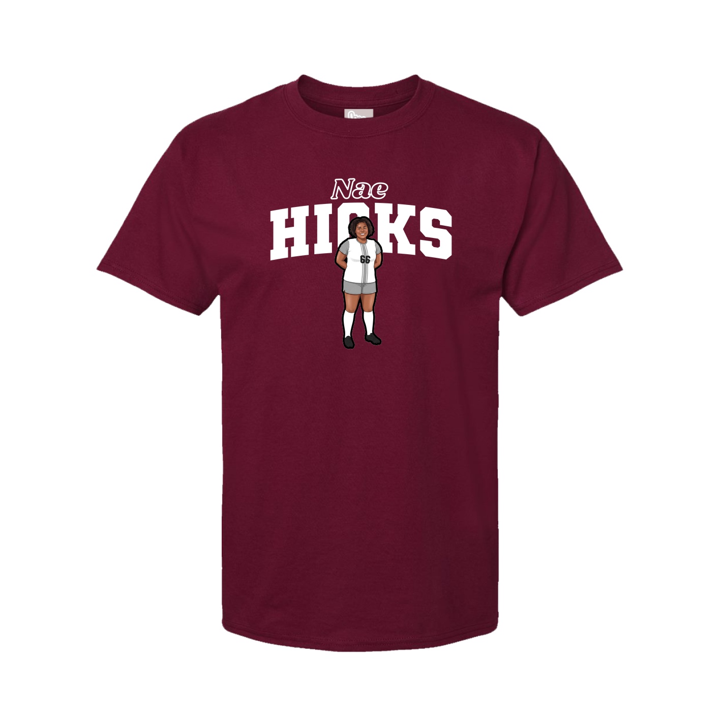 Youth Tee — Name Arch in Cardinal