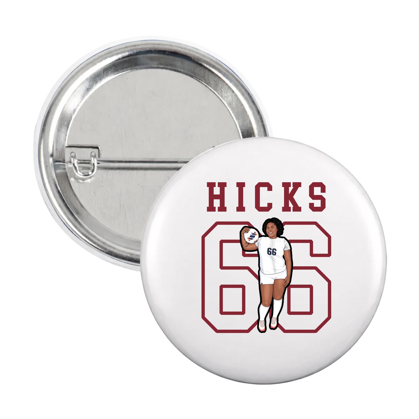 Game Day Button — Shirsey in White