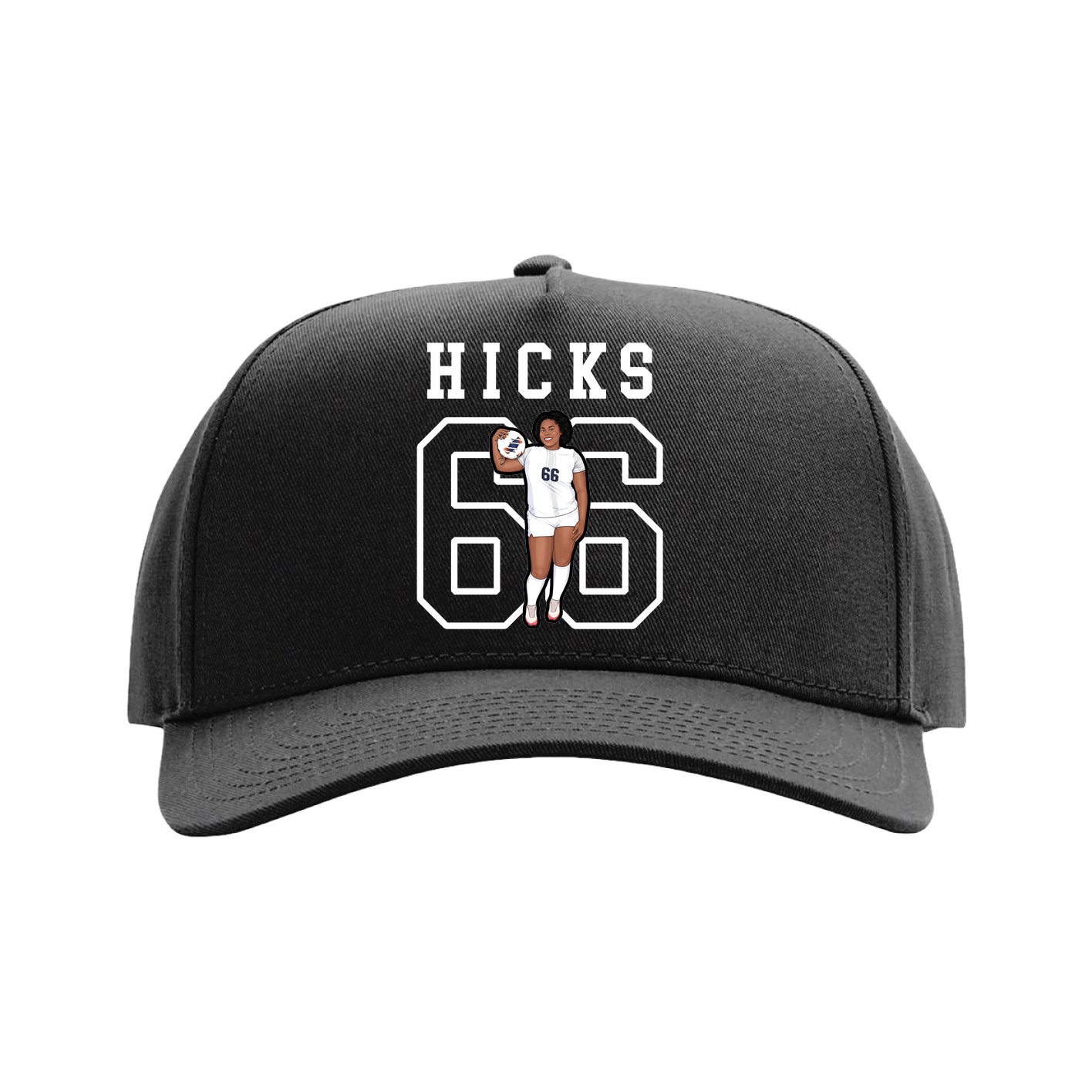 Full Fabric Five-Panel Champ Cap — Shirsey in Black