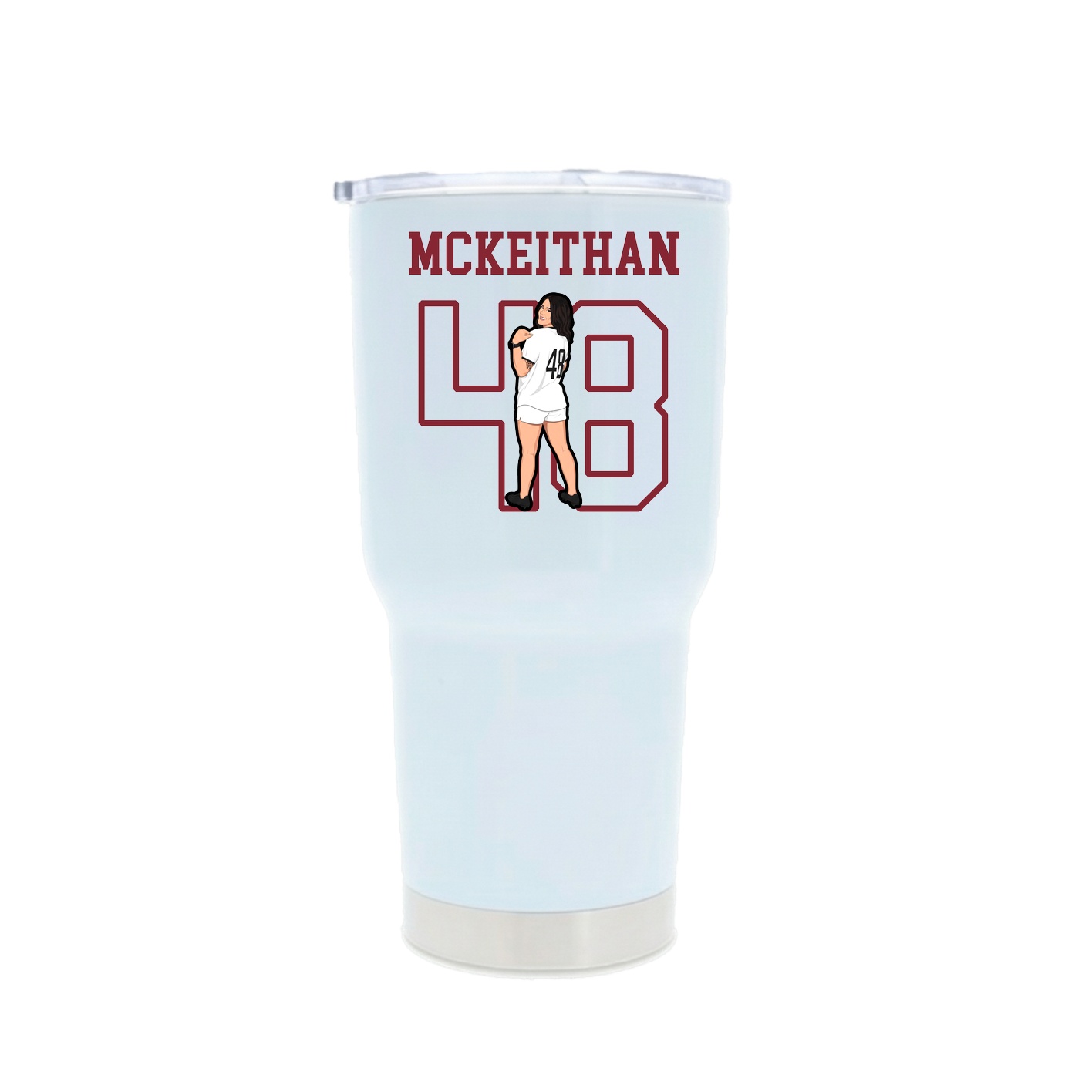 30oz Stainless Steel Tumbler — Shirsey in White