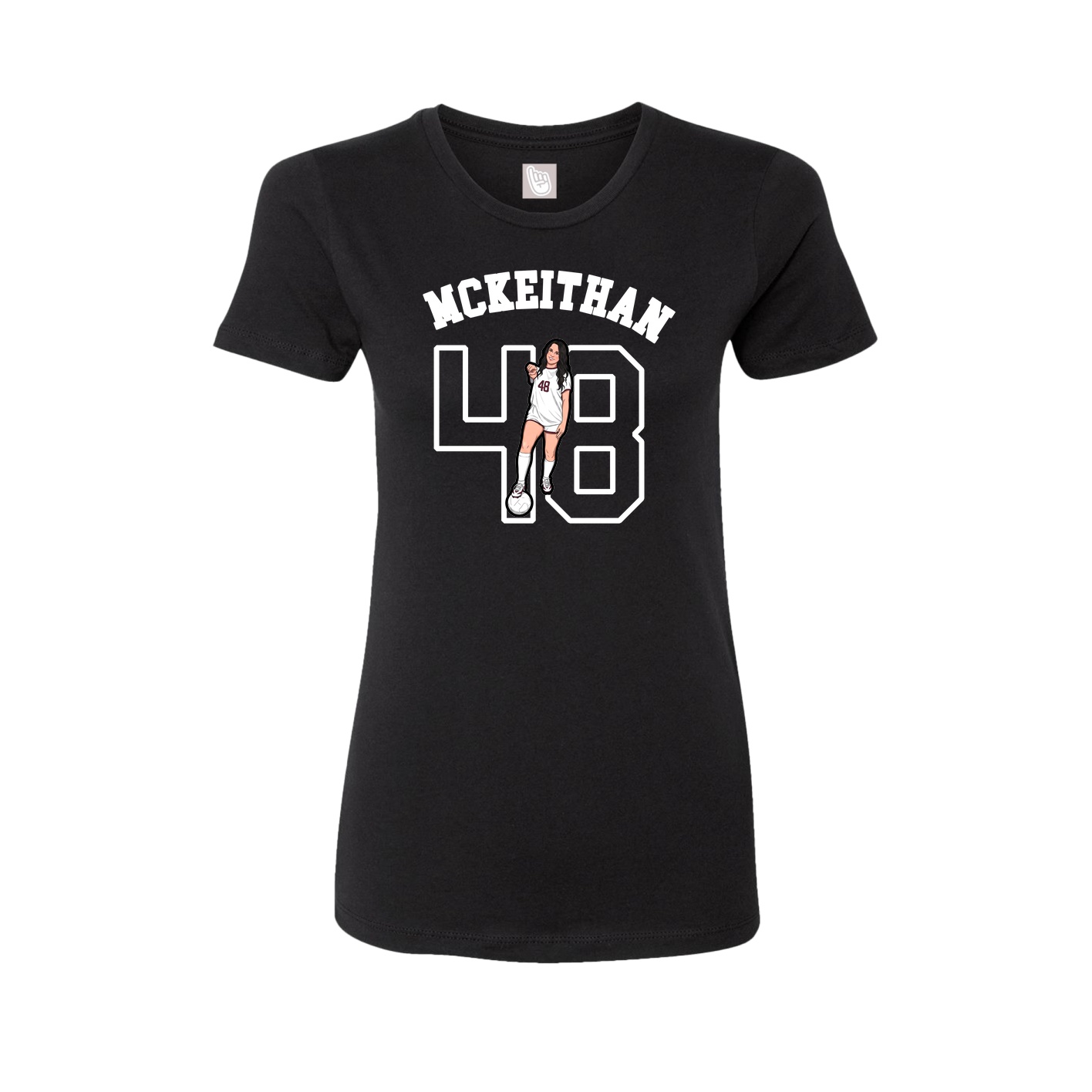 Fitted Women's Tee — Shirsey Arch in Black