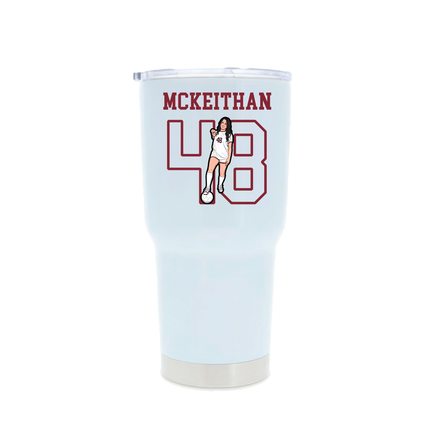 30oz Stainless Steel Tumbler — Shirsey in White