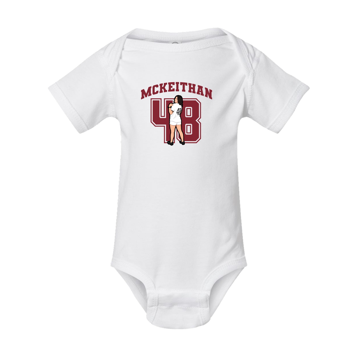 Baby Onesie — Number in White