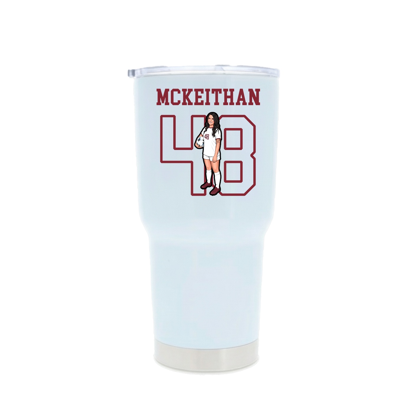 30oz Stainless Steel Tumbler — Shirsey in White