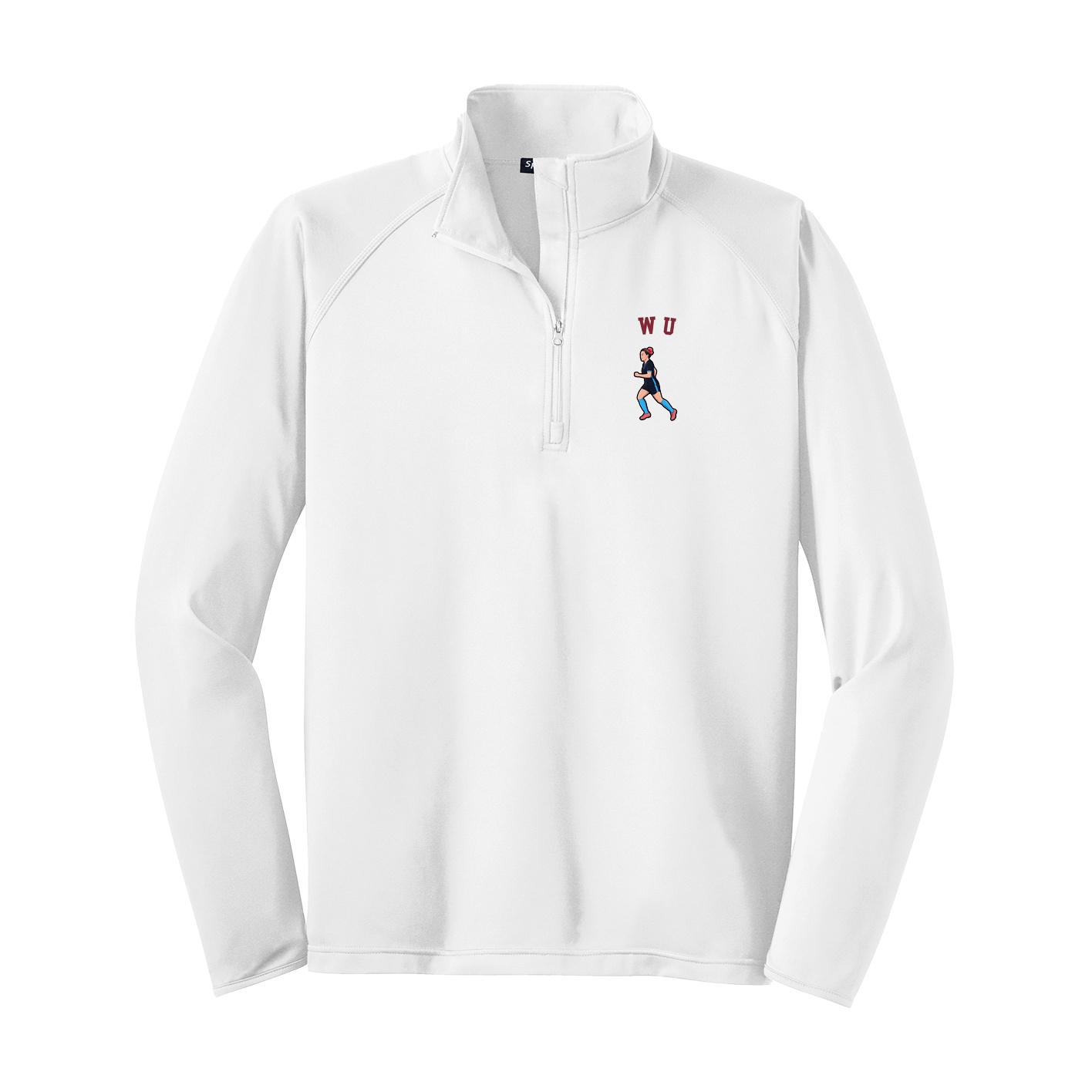 Q-Zip Pullover — Shirsey Arch in White