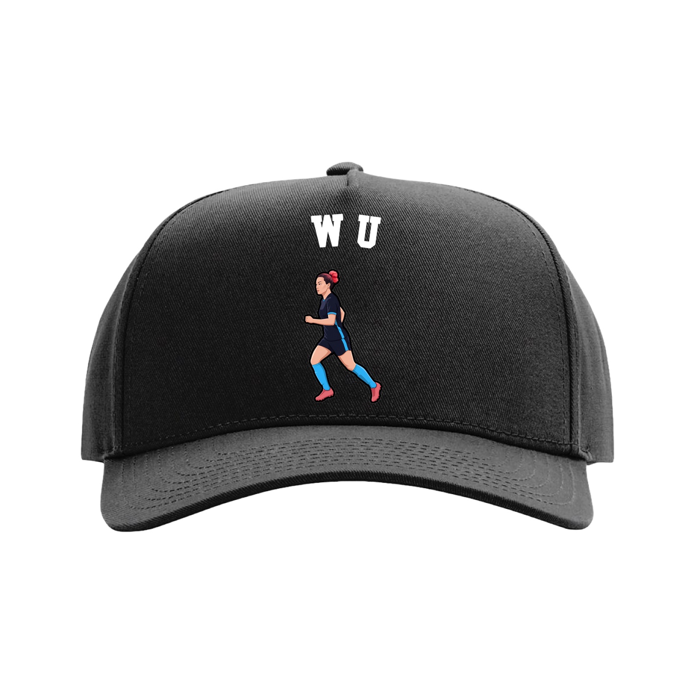 Full Fabric Five-Panel Champ Cap — Shirsey Arch in Black