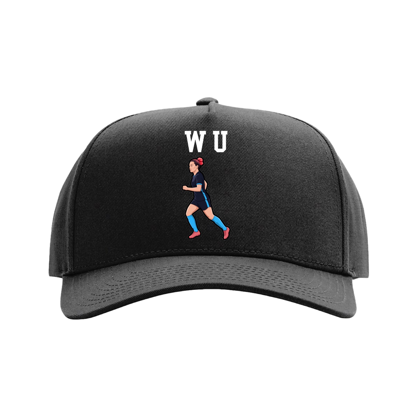 Full Fabric Five-Panel Champ Cap — Shirsey in Black