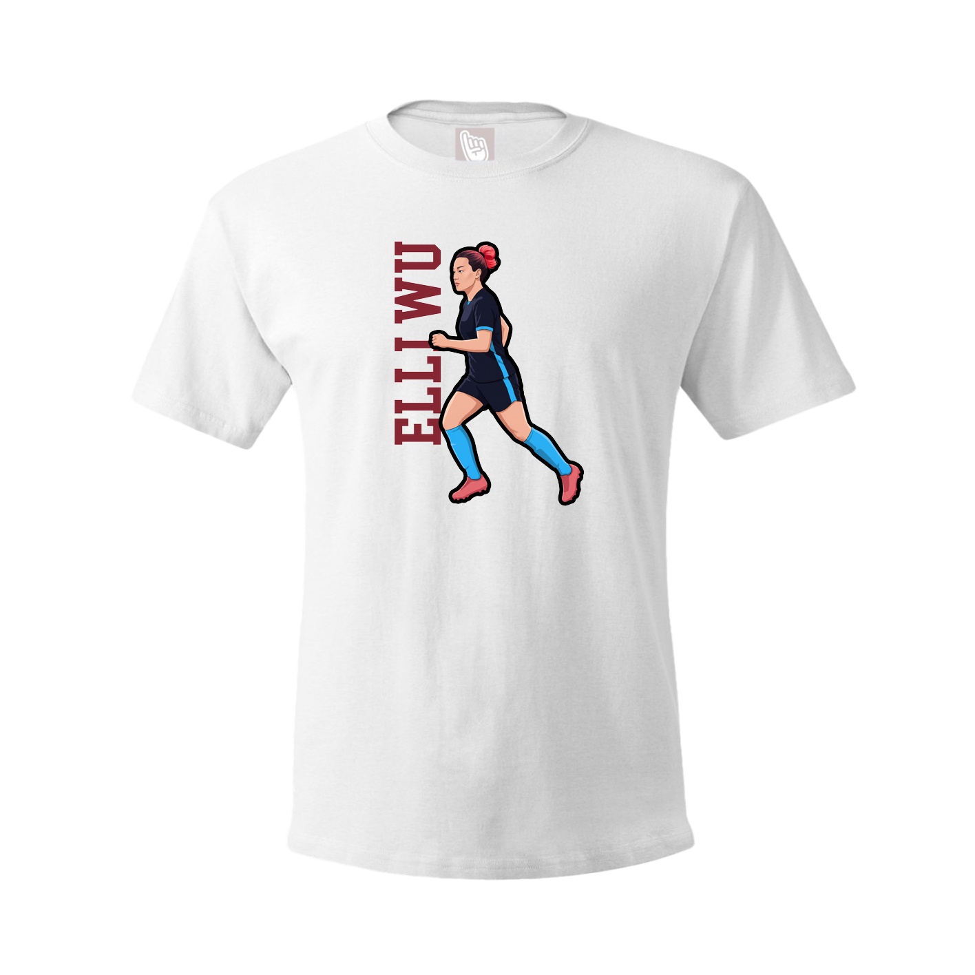 Tee — Name Vertical in White
