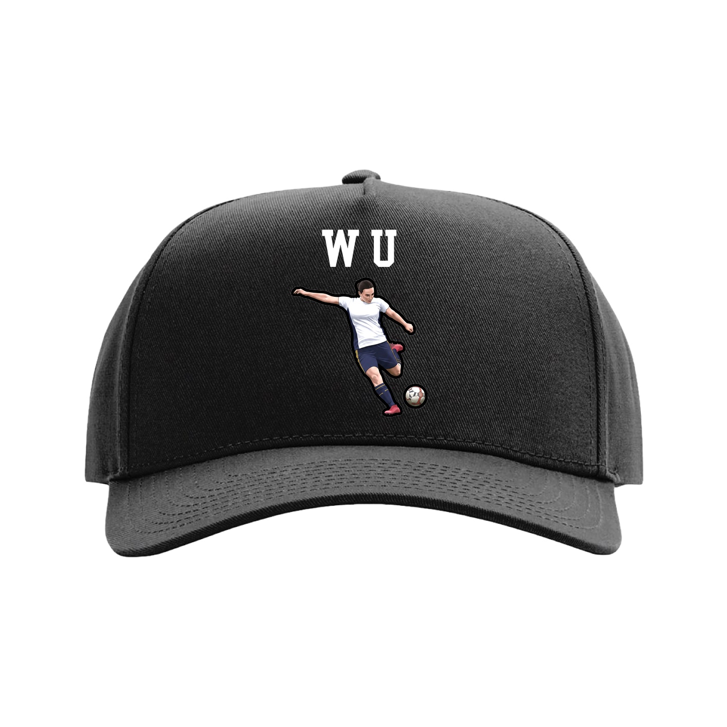 Full Fabric Five-Panel Champ Cap — Shirsey in Black