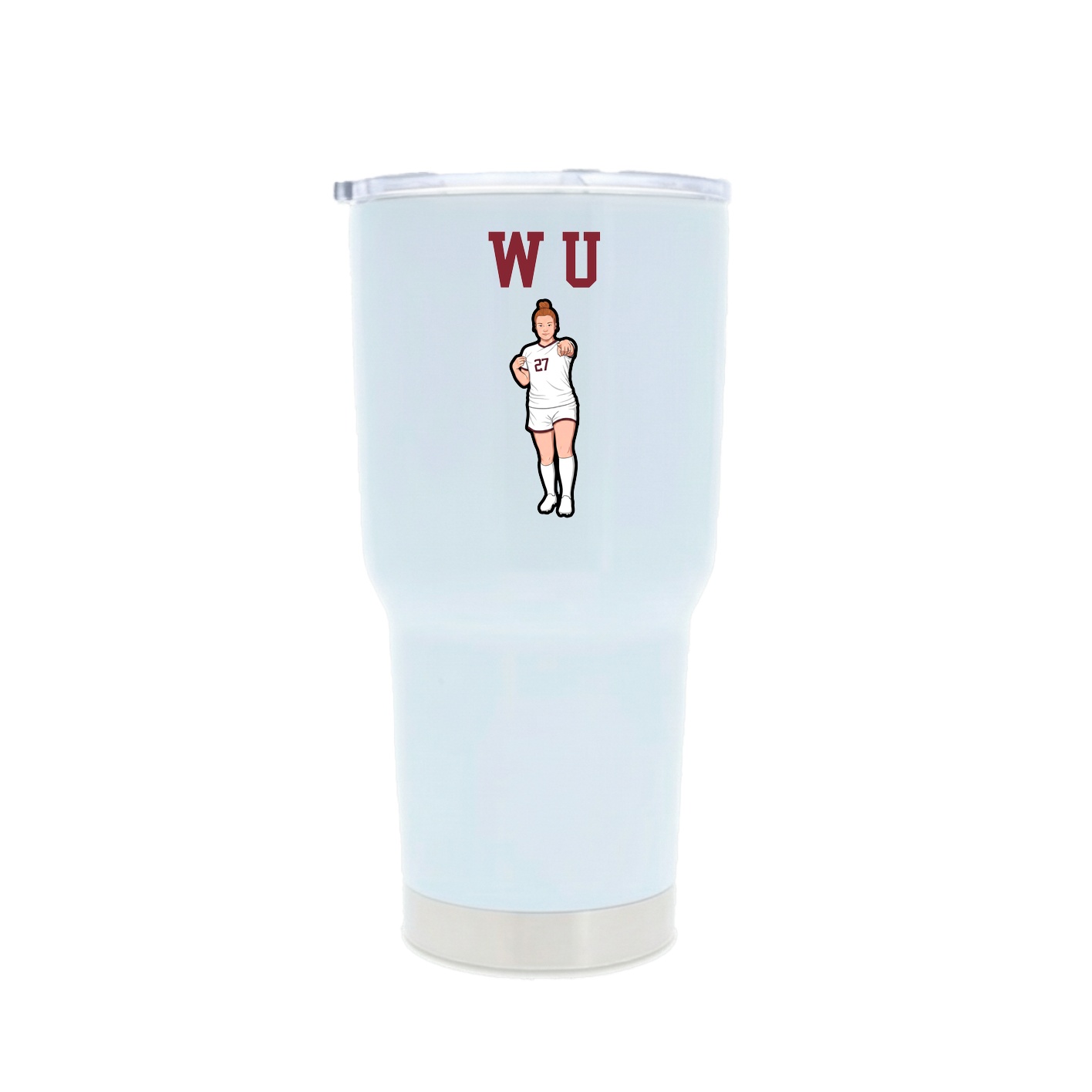 30oz Stainless Steel Tumbler — Shirsey in White